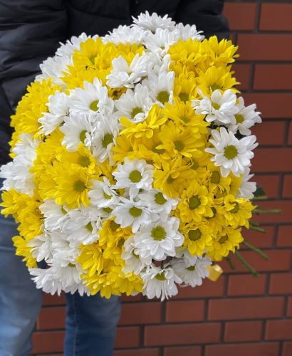 Купить букет из разноцветных хризантем с доставкой по Ульяновску